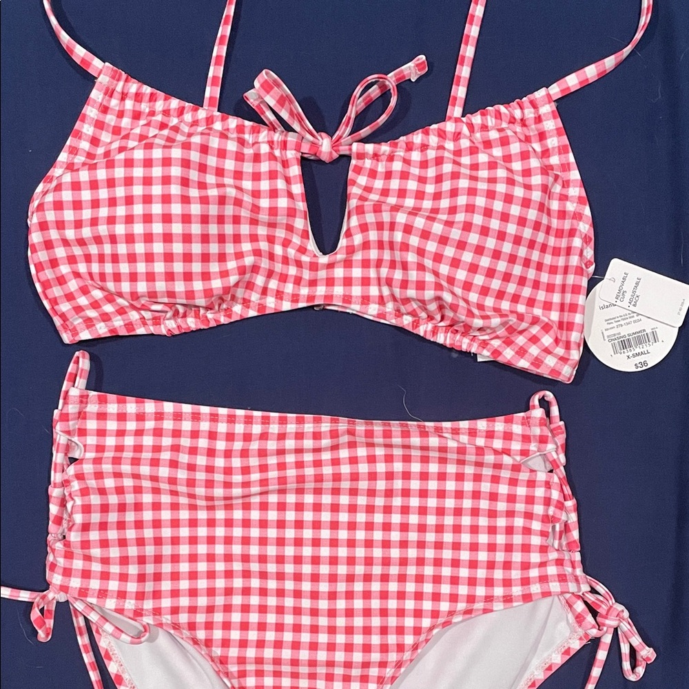 Pink Gingham Bikini Set - Picture 2 of 4